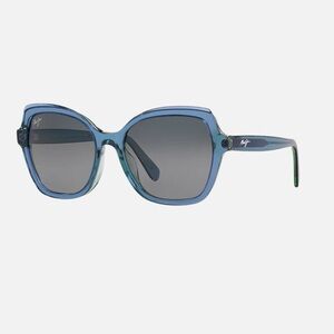 Maui Jim Teal Blue Gradient Oversized Women's Sunglasses